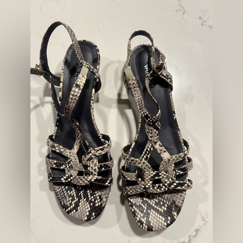 New! 🧡 VANELI - Women's, Yalena Sandal in Snakeskin Leather - Size 10.5